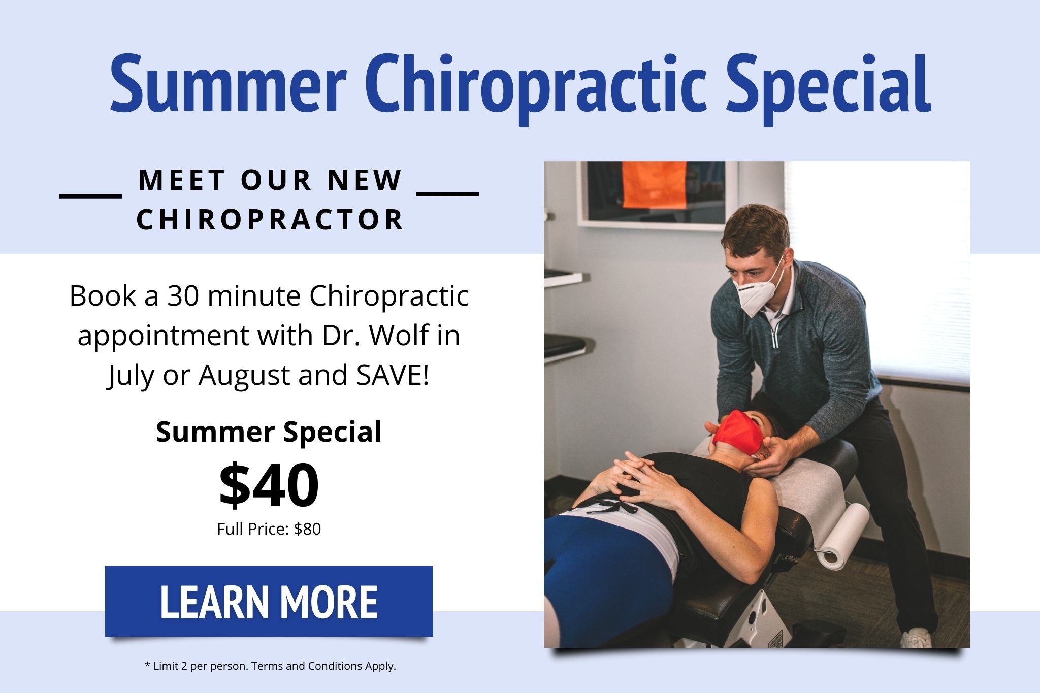 Summer Chiropractic Special PopUp Graphic