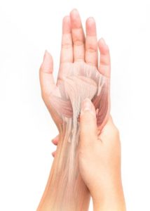 person rubbing hands and being able to see the muscles and tendons that are inside their hands