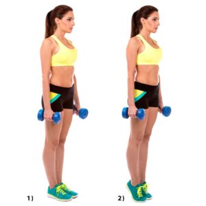 Standing Calf Raises with Dumbbells