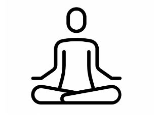 graphic of a person meditating