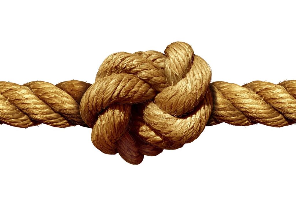 rope with a knot in it