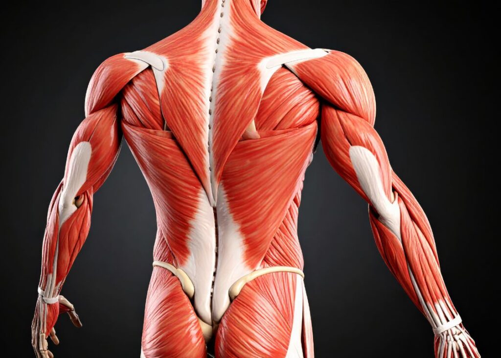 anatomy of muscles in man's back