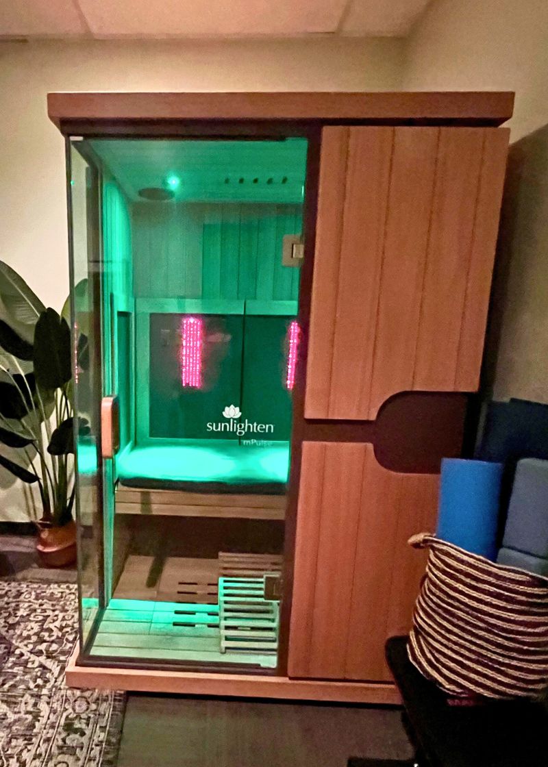 Infrared Sauna in Moyer Total Wellness treatment room